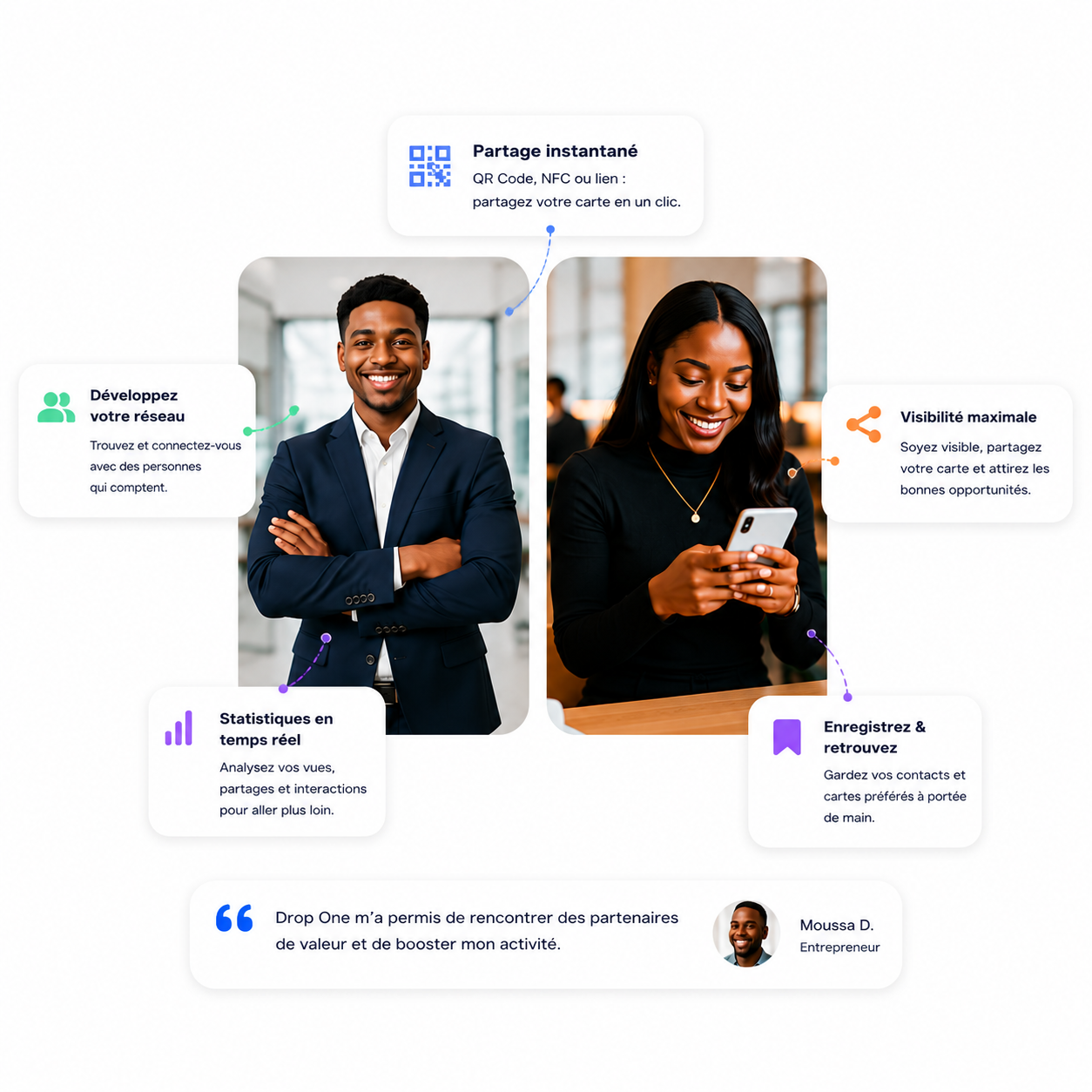 Mission Drop One - partage, réseau, statistiques et témoignage